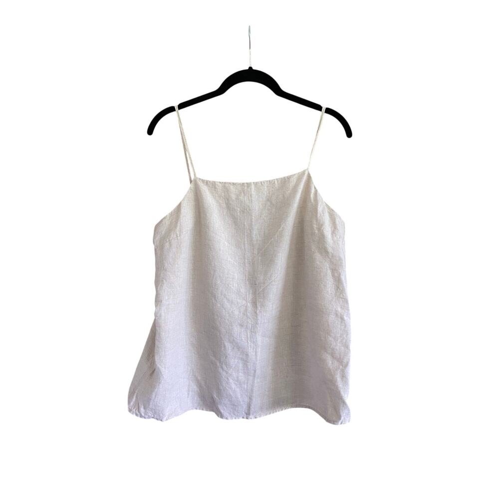 Mango MNG Casual Linen Tank Beige Size Small